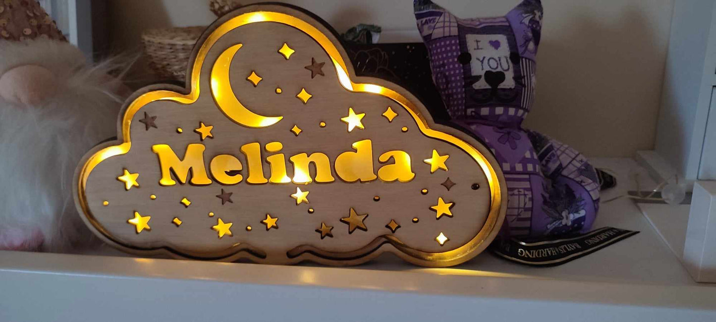 Personalised Cloud Night Light