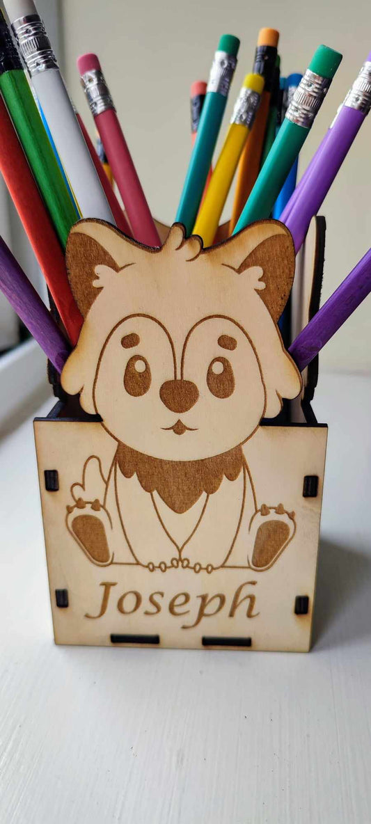 Animal themed pencil pot