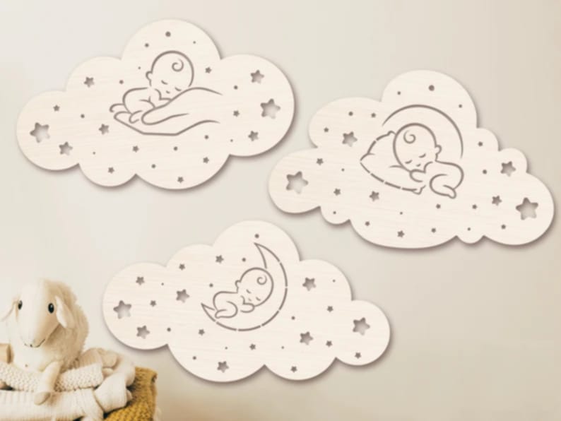 Nursery cloud wall décor