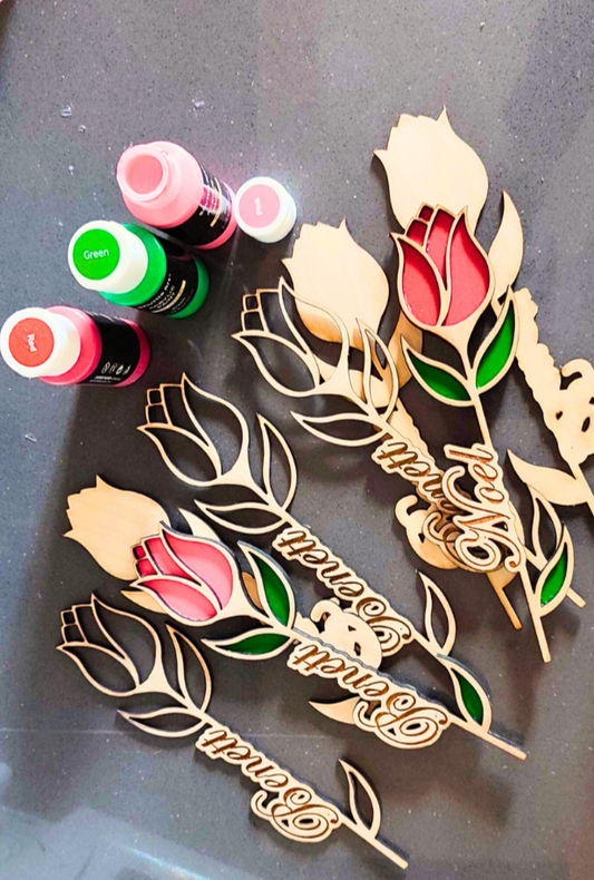 Personalised Wooden Flower