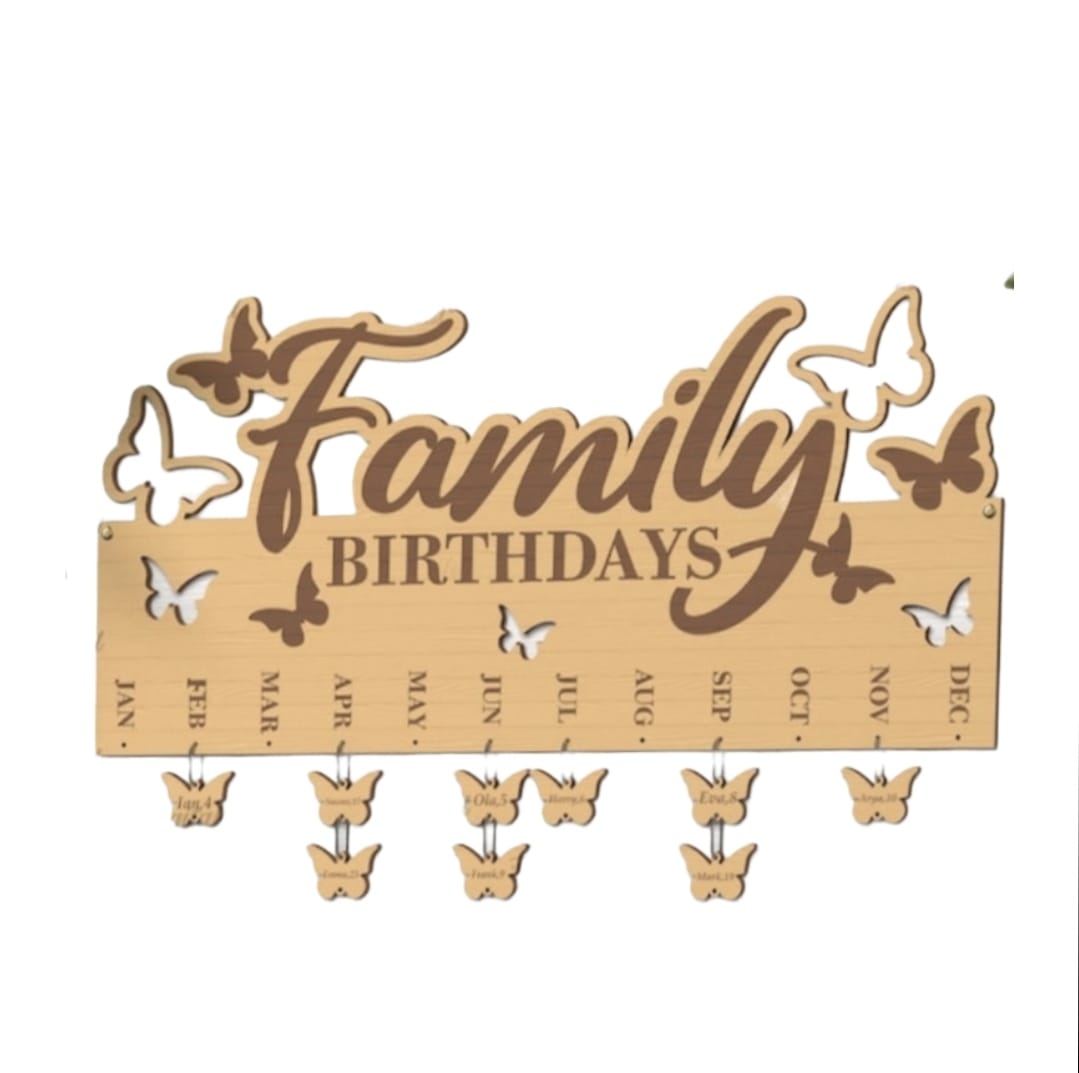 Family Birthdays Signage
