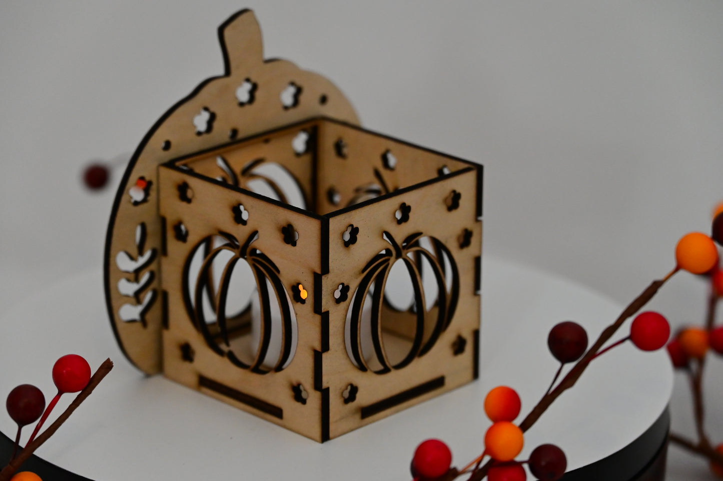 Pumpkin Shadow Light- Candle Holder