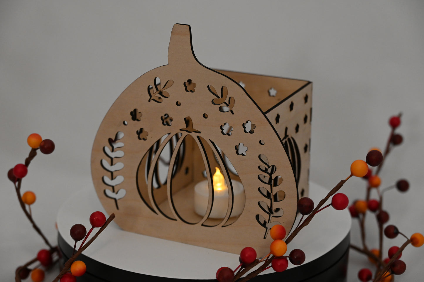 Pumpkin Shadow Light- Candle Holder