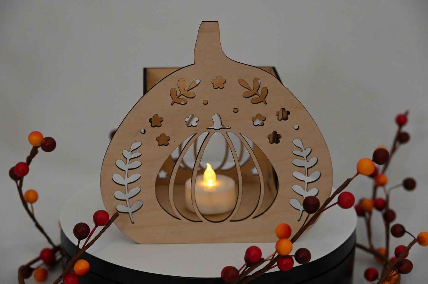 Pumpkin Shadow Light- Candle Holder