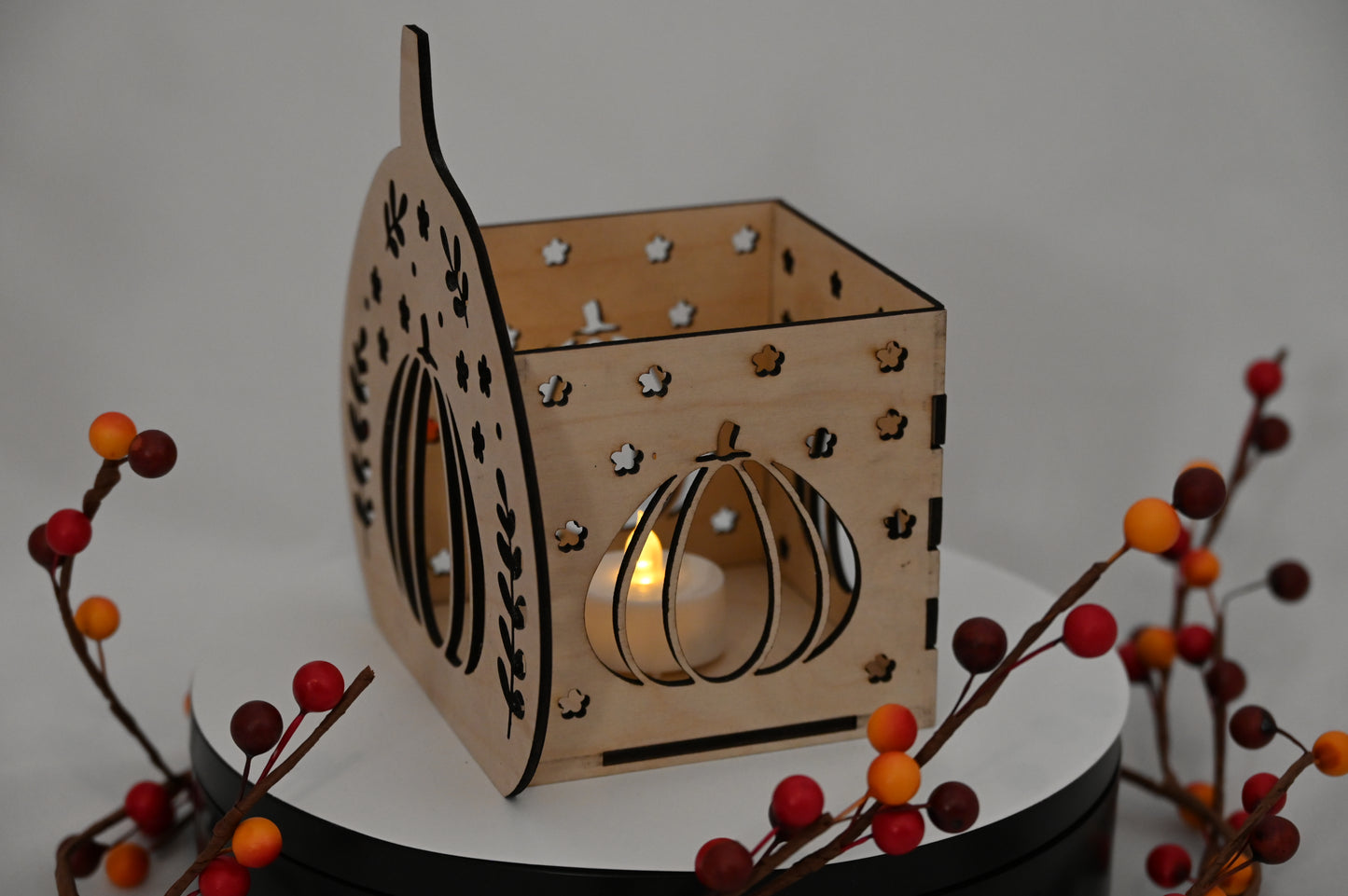 Pumpkin Shadow Light- Candle Holder