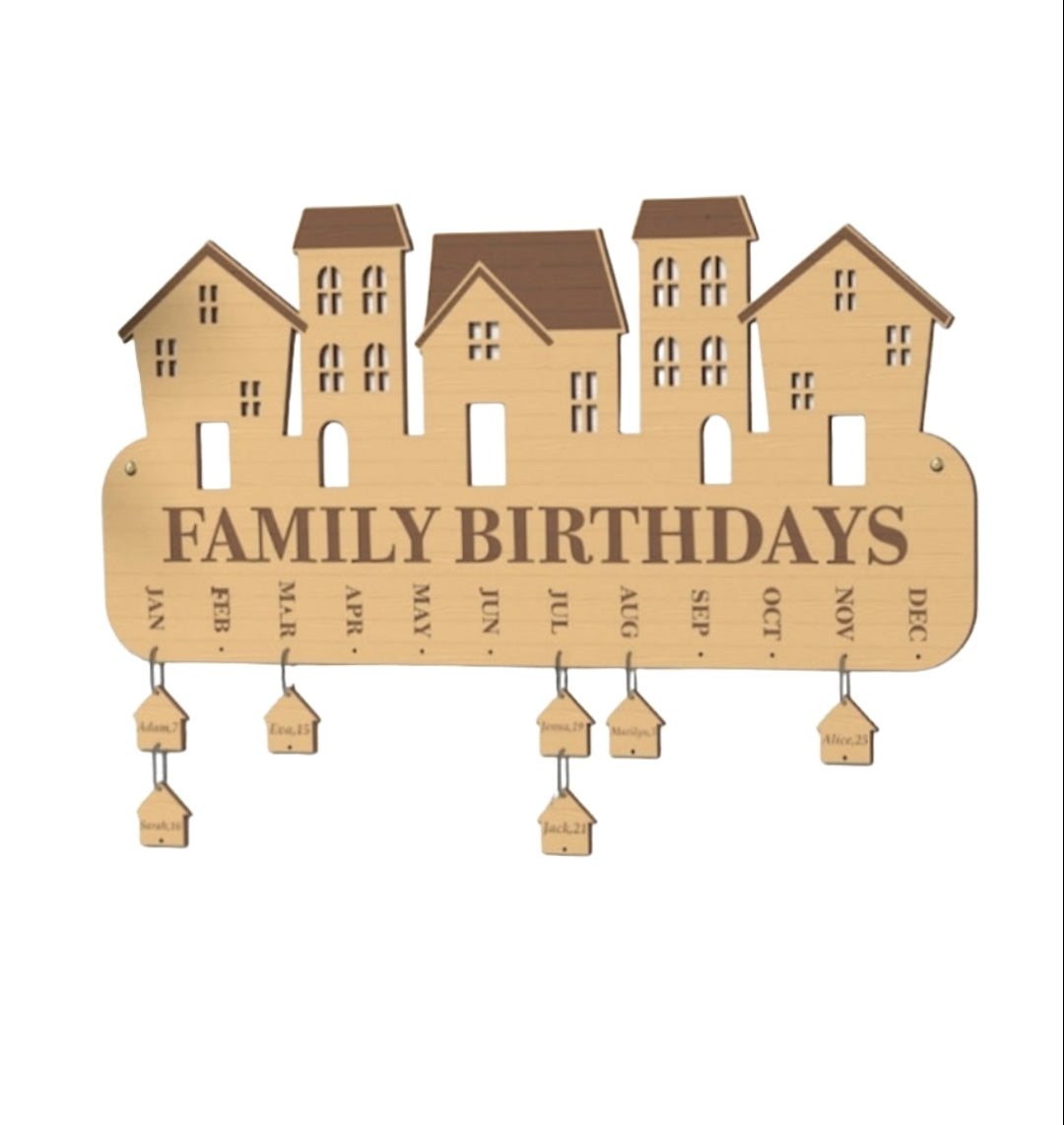Family Birthdays Signage