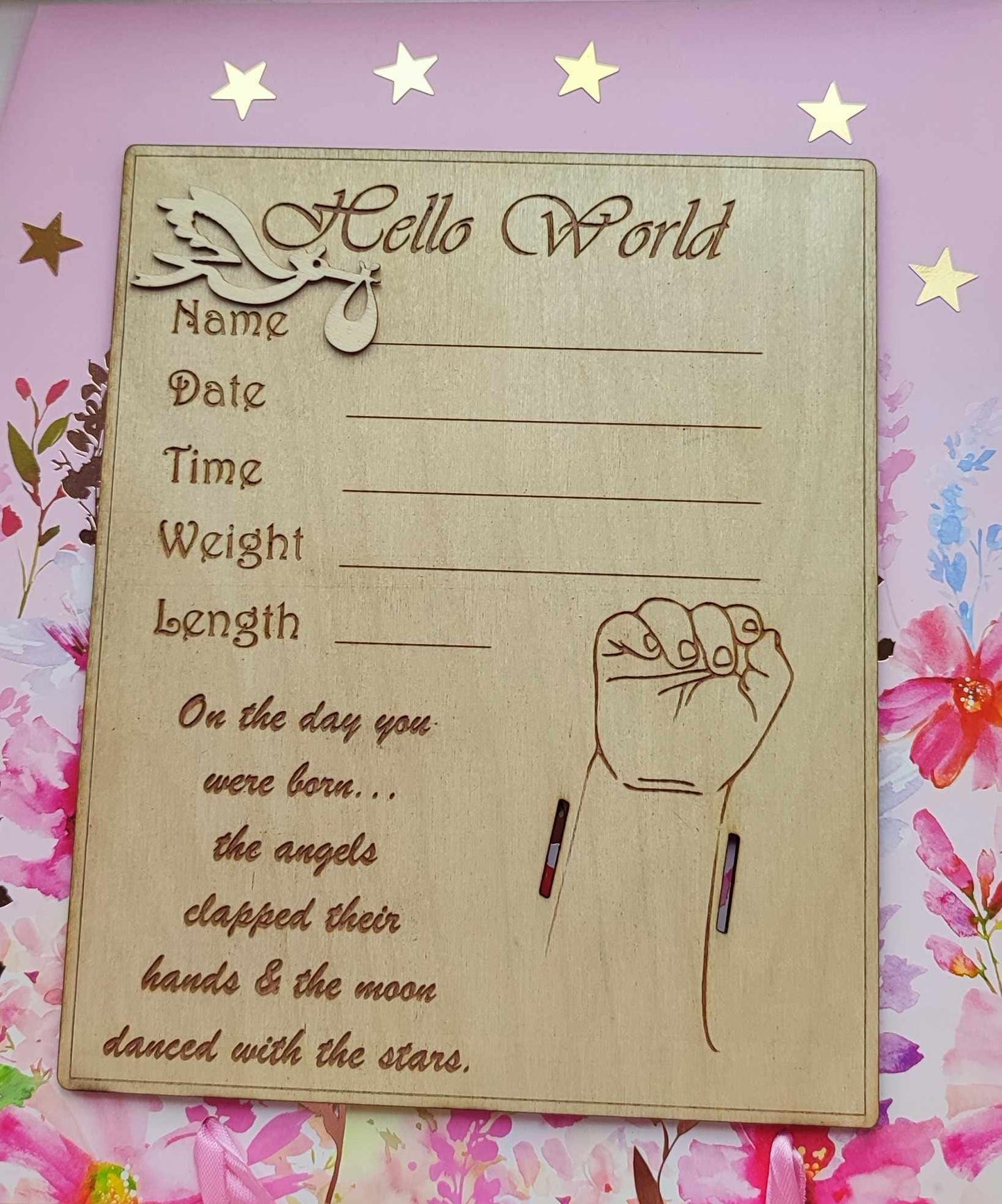 Baby announcement signage